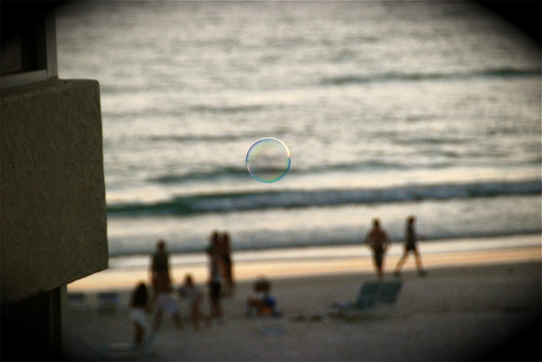 bubbles out the window