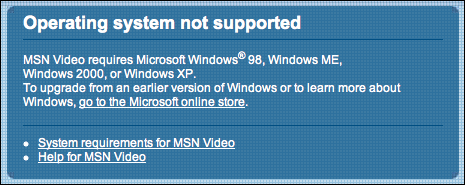Operating System Not Supported